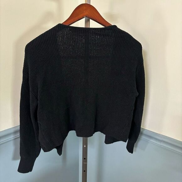 n:Philanthropy Black Open Front Cardigan Sweater Size Small - Picture 4 of 4